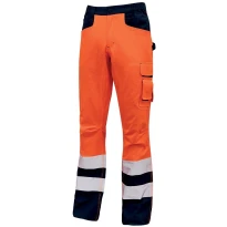 Liquidación total - Pantalón de trabajo Alta visibilidad Multibolsillos U-Power Beacon HL156YF color amarillo flúor Talla 2xl 2
