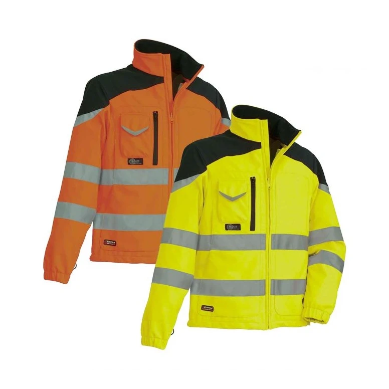 Chaqueta de trabajo Alta Visibilidad Softshell Multibolsillos Cofra Nansen V038-0-00
