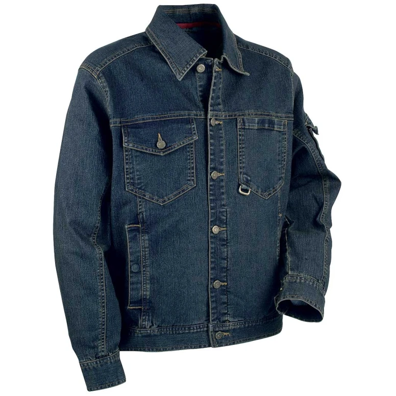 Chaqueta vaquera de trabajo elástica stretch Multibolsillos Cofra Basel V150-0-00