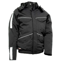 Liquidación total - Cazadora acolchada de trabajo Stretch Multibolsillos Cofra Strasbourg V094-0-00 Talla 50 Color barro negro