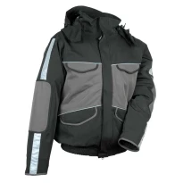 Liquidación total - Cazadora acolchada de trabajo Stretch Multibolsillos Cofra Strasbourg V094-0-00 Talla 50 Color barro negro