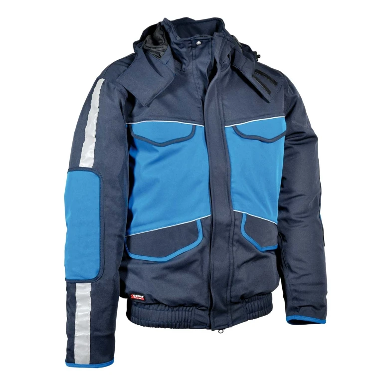 Liquidación total - Cazadora acolchada de trabajo Stretch Multibolsillos Cofra Strasbourg V094-0-00 Talla 50 Color barro negro