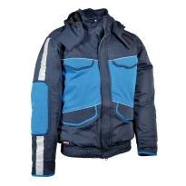 Liquidación total - Cazadora acolchada de trabajo Stretch Multibolsillos Cofra Strasbourg V094-0-00 Talla 50 Color barro negro