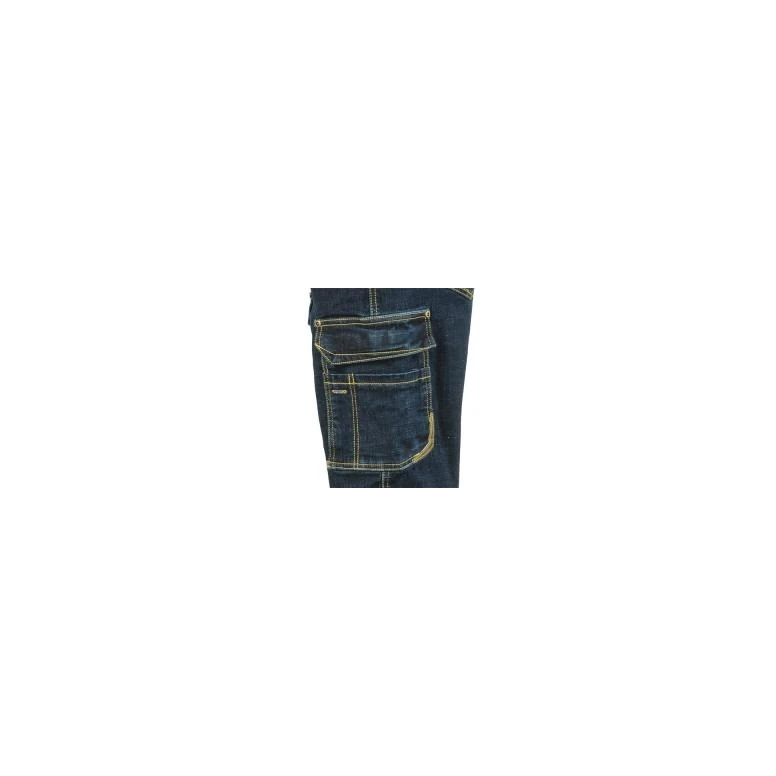 Liquidación total - Bermuda Vaqueros de trabajo Stretch Elásticos Multibolsillos Cofra Manacor V497-0-00 número 52 color azul