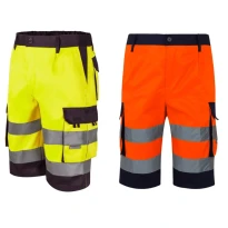 Bermuda bicolor de trabajo Alta visibilidad Multibolsillos Velilla 303004