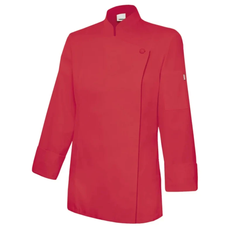 Chaqueta coreana de chef de trabajo con cremallera Velilla Mujer 405203TC