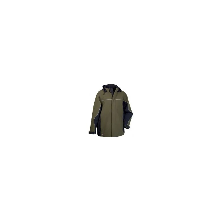 Chaqueta con capucha de trabajo Softshell elástica stretch Multibolsillos Cofra Norway V093-0-00