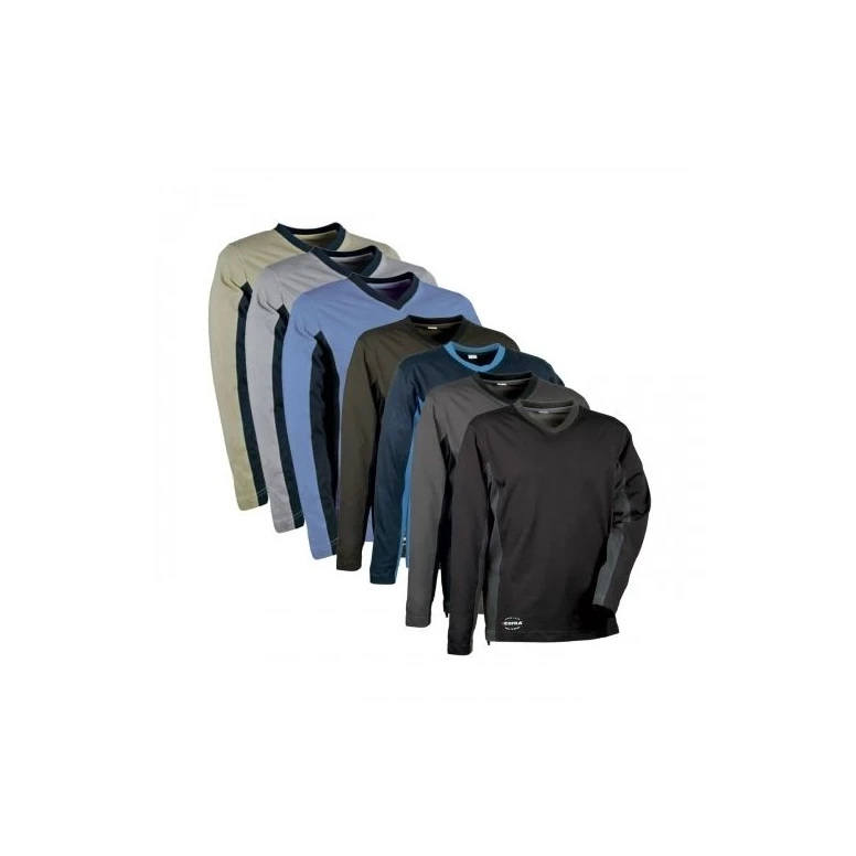 Liquidación total - Camiseta de trabajo Cofra Madeira 100% algodón Jersey V105-0-00 Talla M Color Gris Negro