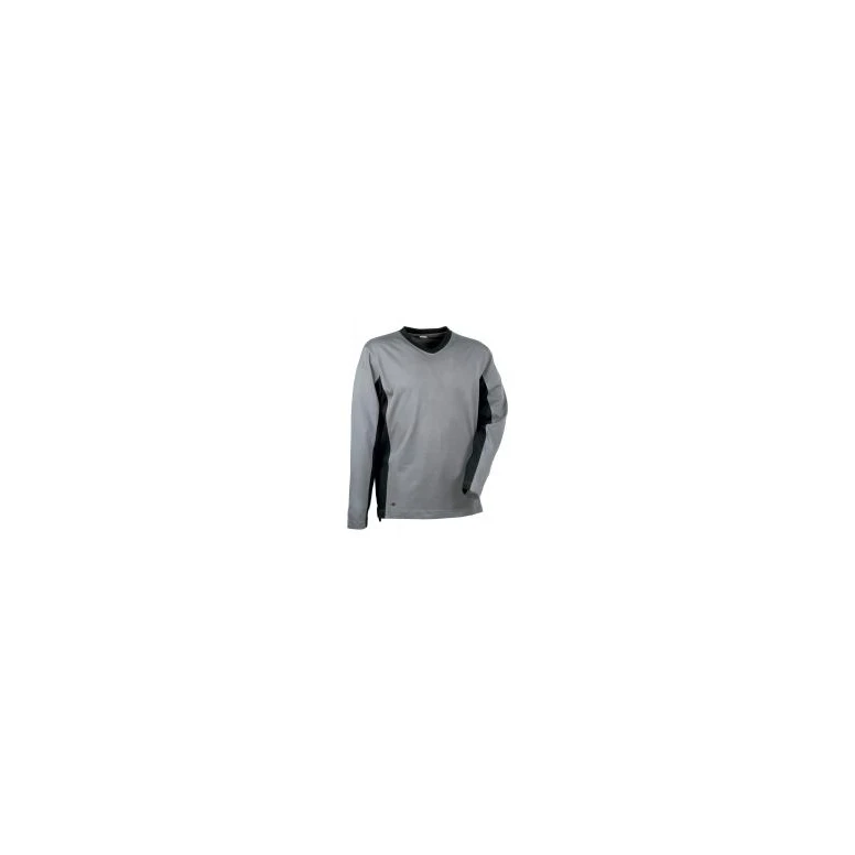 Liquidación total - Camiseta de trabajo Cofra Madeira 100% algodón Jersey V105-0-00 Talla M Color Gris Negro