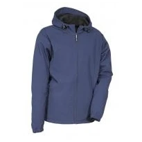 Chaqueta con capucha de trabajo elástica stretch Softshell Cofra Vannas con interior de forro polar V546-0-02