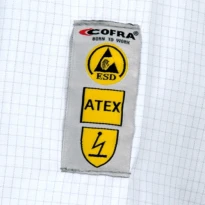 Bata de trabajo blanca Cofra Electrostatic V462-0-09