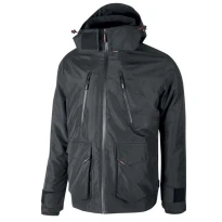Liquidación total - Chaquetón de trabajo Impermeable Multibolsillos U-Power Forex IM177DB color gris meteorito Talla 4xl