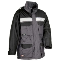 Liquidación total - Chaqueta Acolchada de trabajo Multibolsillos Cofra Gust V190-0-02 Talla S color antracita negro