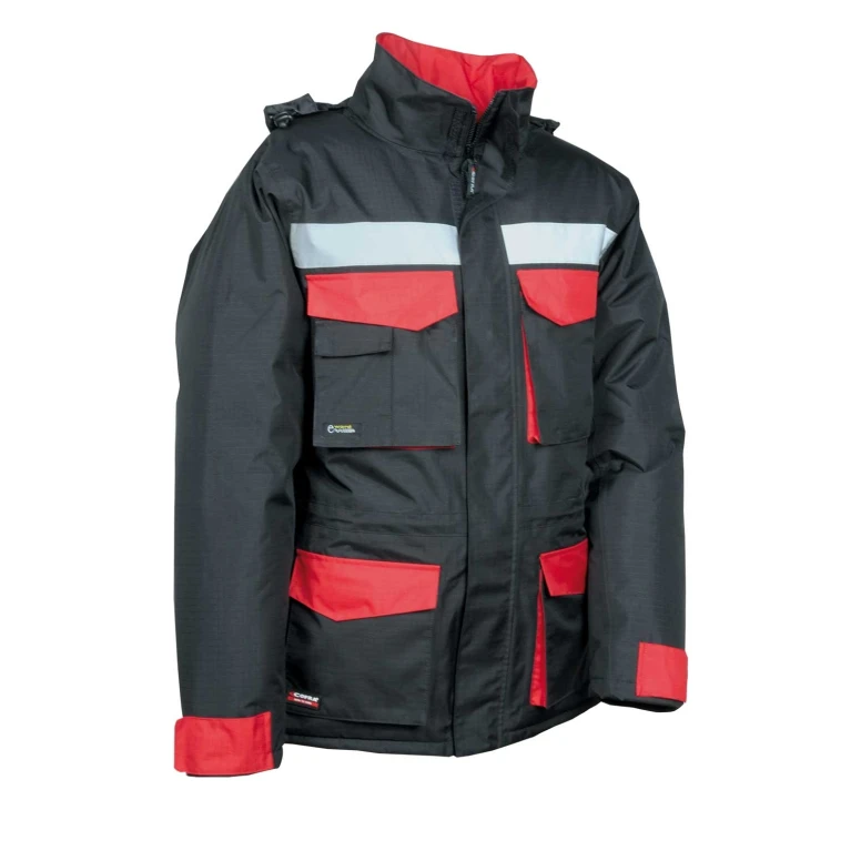 Liquidación total - Chaqueta Acolchada de trabajo Multibolsillos Cofra Gust V190-0-02 Talla S color antracita negro
