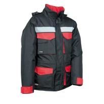 Liquidación total - Chaqueta Acolchada de trabajo Multibolsillos Cofra Gust V190-0-02 Talla S color antracita negro