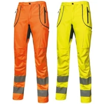 Pantalones de trabajo Softshell Elásticos Stretch Alta Visibilidad Multibolsillos U-Power Ren HL186OF