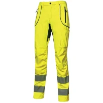 Pantalones de trabajo Softshell Elásticos Stretch Alta Visibilidad Multibolsillos U-Power Ren HL186OF