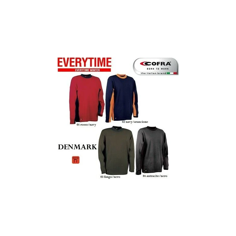 Camiseta de trabajo elástica stretch Cofra Denmark V131-0-01