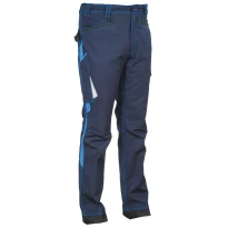 Liquidación total - Pantalón de trabajo Stretch Elásticos Multibolsillos Cofra Montijo V482-0-04 Número 46 Color Negro Rojo