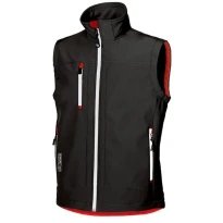 Liquidación total - Chaleco de trabajo Softshell Stretch Elástico U-Power Climb DW025BC color negro carbón Talla 3XL 2