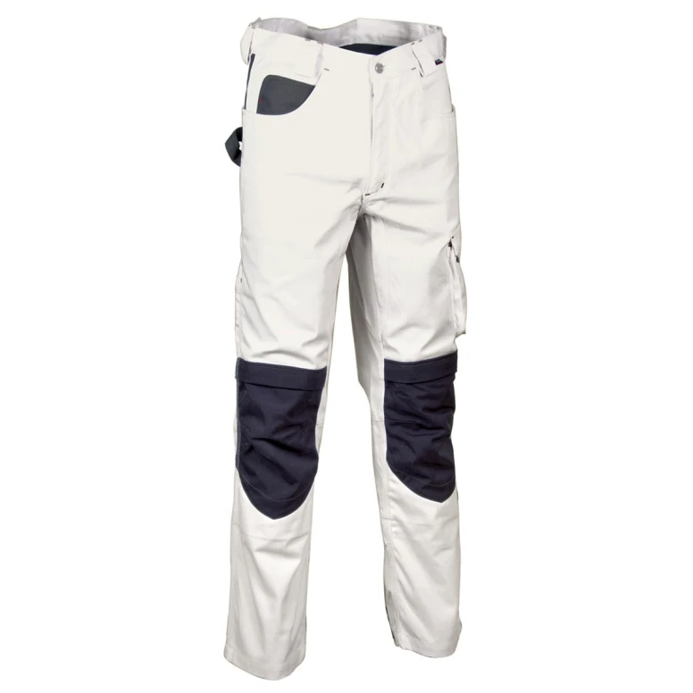 Liquidación total - Pantalón de trabajo Multibolsillos Cofra Salisbourg V231-0-09 número 46 color blanco gris antracita