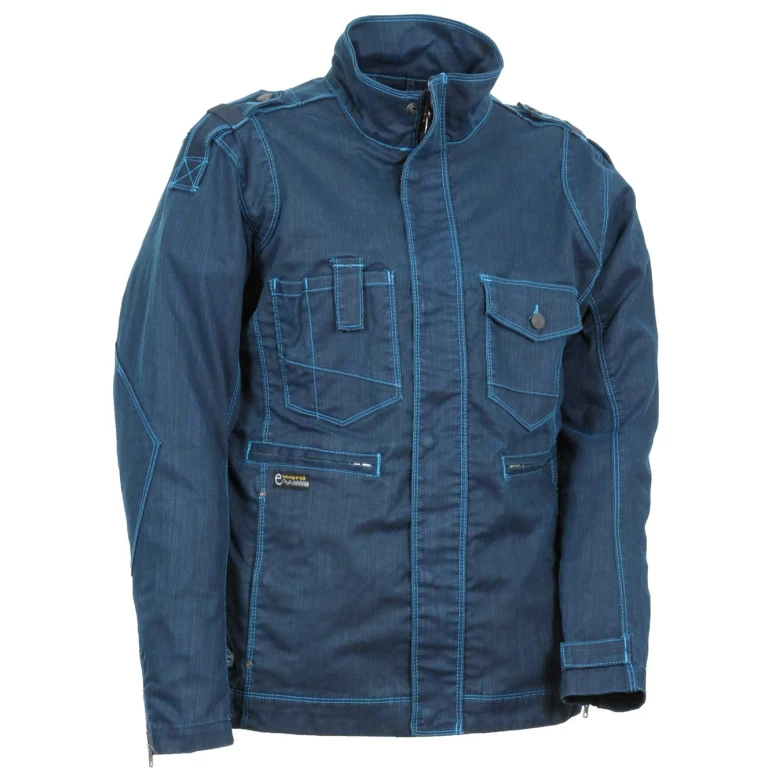 Liquidación total - Chaqueta de trabajo elástica stretch Multibolsillos Cofra Molinos V467-0-02 Talla 56 Color marino celeste