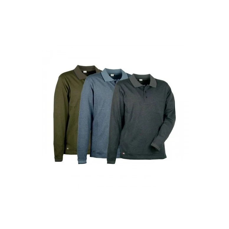 Liquidación total - Polo de trabajo Cofra Luxembourg 100% algodón Piquet V035-0-02 Talla XL color marino celeste