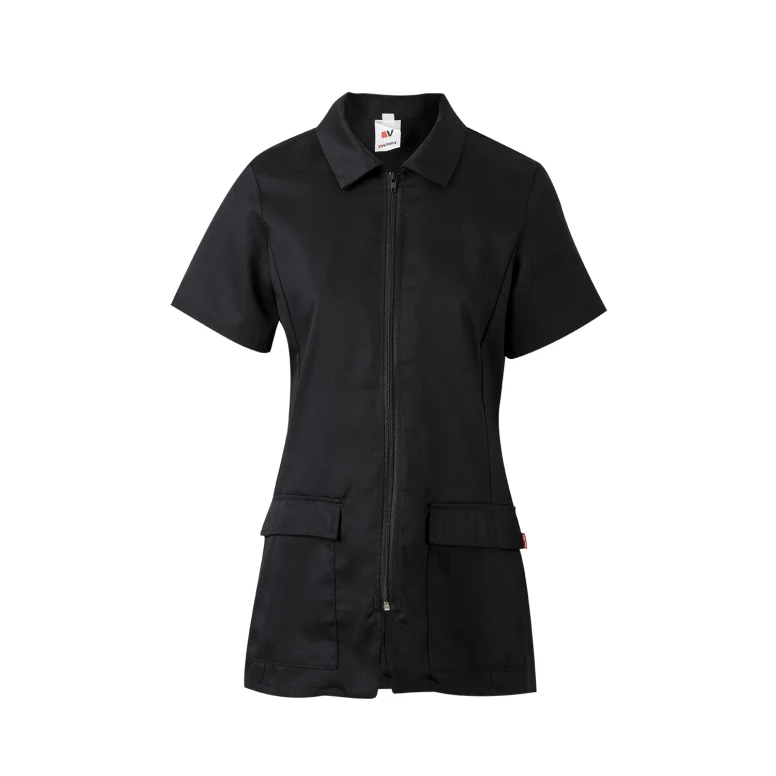 Blusa sanitaria de manga corta de trabajo Multibolsillos Velilla Mujer 590