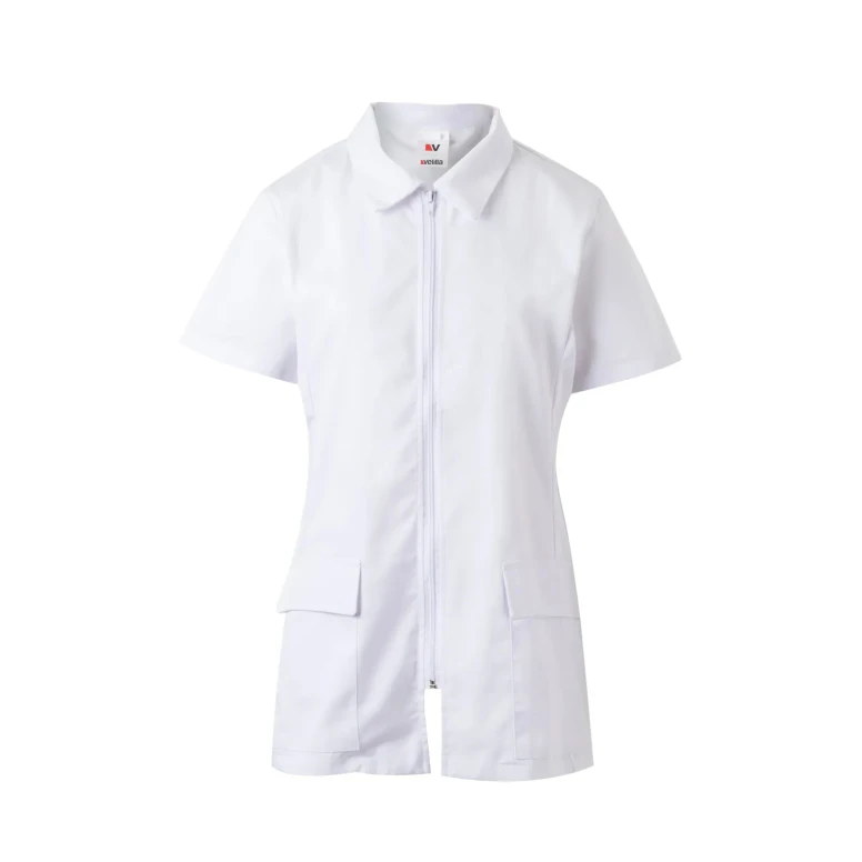Blusa sanitaria de manga corta de trabajo Multibolsillos Velilla Mujer 590