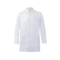 Bata sanitaria Unisex de trabajo en microfibra Multibolsillos Velilla 539010