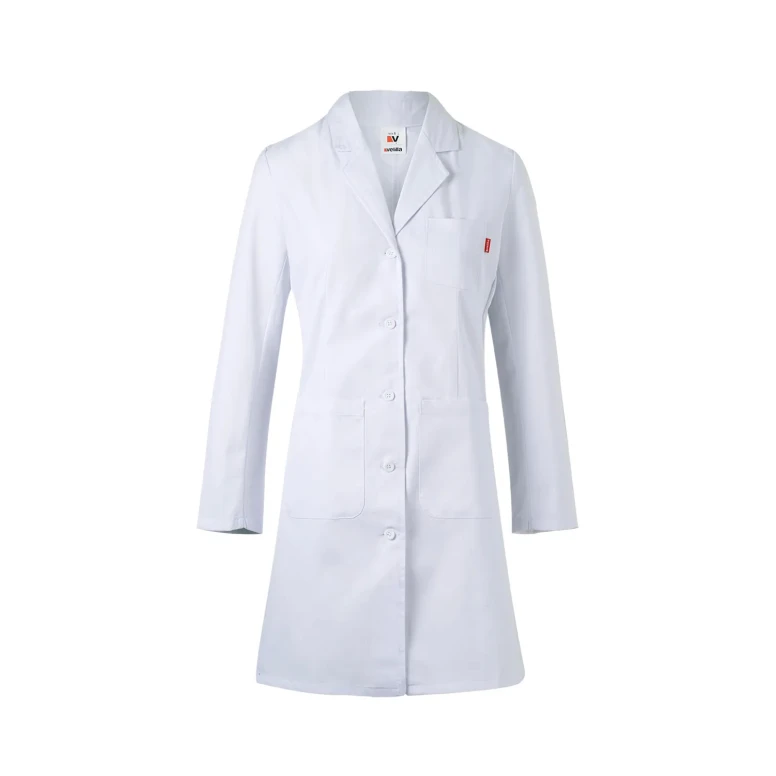 Bata sanitaria de trabajo semi ajustada Multibolsillos Velilla Mujer 539002