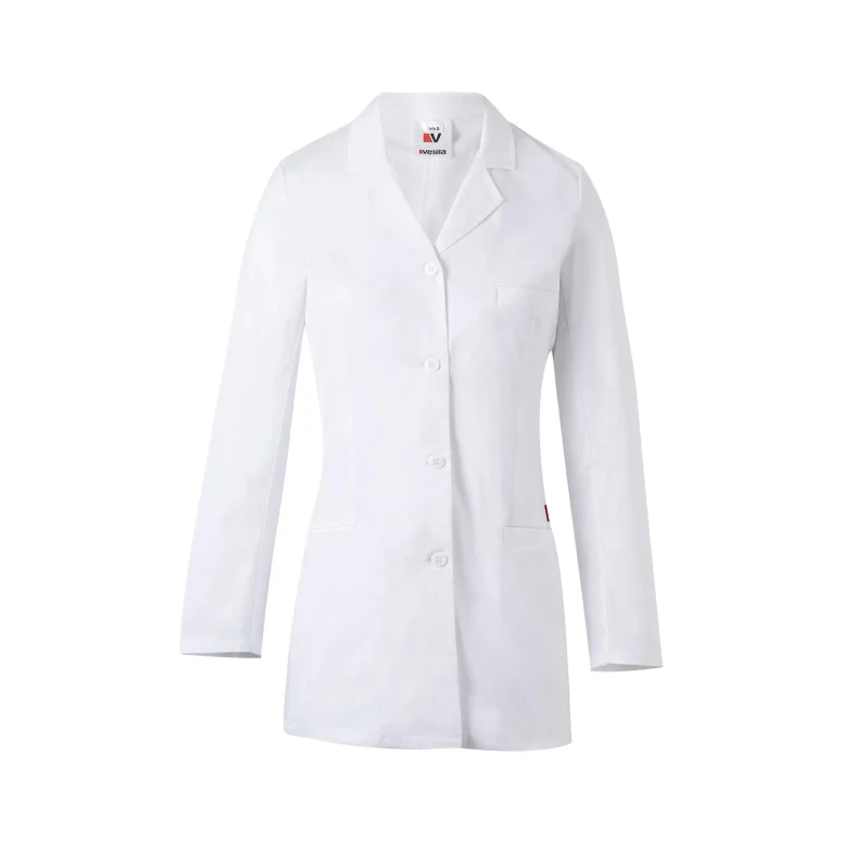 Bata sanitaria corta de trabajo Elástico Multibolsillos Velilla Mujer 539009S