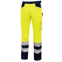 Liquidación total - Pantalón de trabajo Alta visibilidad Multibolsillos U-Power Beacon HL156YF color naranja flúor Talla 4xl