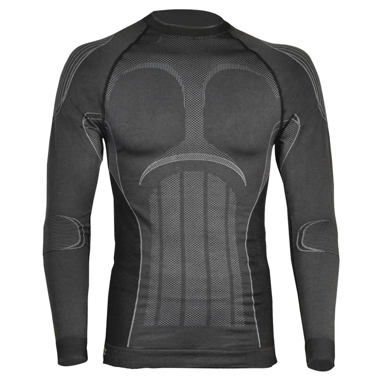 Liquidación total - Camiseta térmica elástica stretch Cofra Bryne V391-0-04 gris antracita Talla s