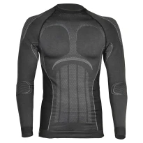 Liquidación total - Camiseta térmica elástica stretch Cofra Bryne V391-0-04 gris antracita Talla s