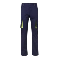 Pantalón bicolor de trabajo Elástico Multibolsillos Velilla 103008S