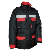 Liquidación total - Parka de trabajo Multibolsillos Cofra Hailstorm V197-0-02 Talla L marino/negro