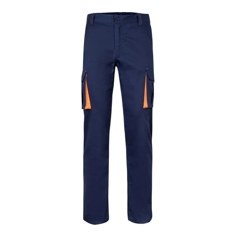 Pantalón bicolor de trabajo Elástico Multibolsillos Velilla 103024S