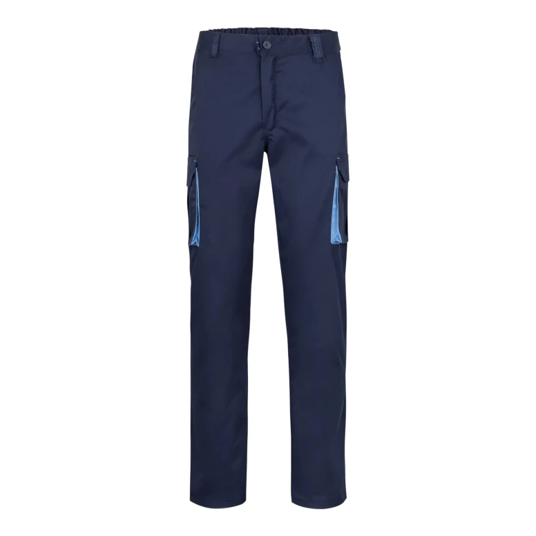 Pantalón bicolor de trabajo Elástico Multibolsillos Velilla 103024S