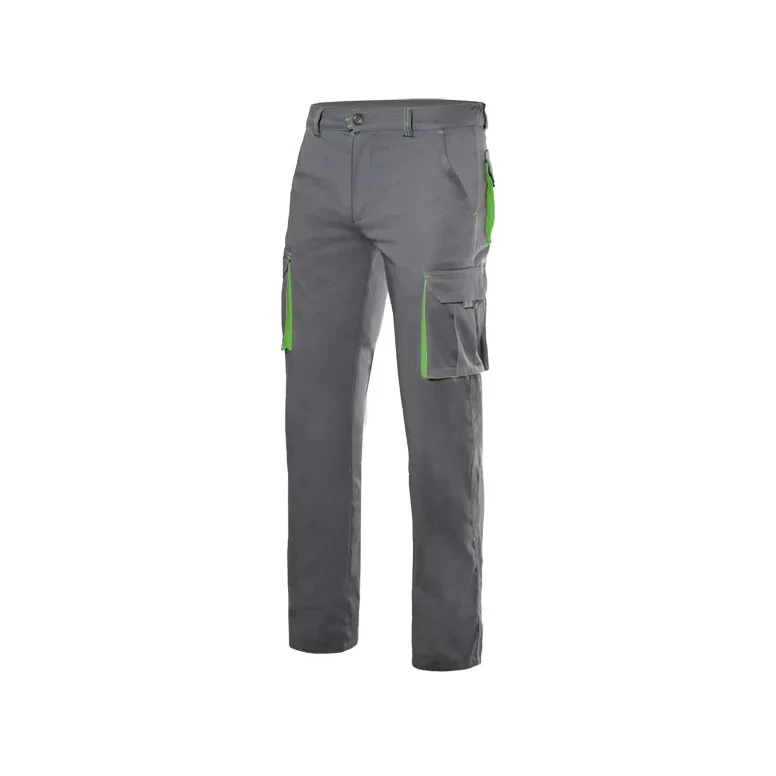 Pantalón bicolor de trabajo Elástico Multibolsillos Velilla 103024S