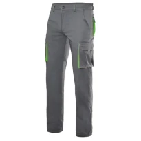 Pantalón bicolor de trabajo Elástico Multibolsillos Velilla 103024S