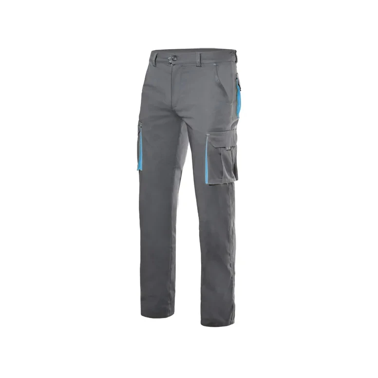 Pantalón bicolor de trabajo Elástico Multibolsillos Velilla 103024S