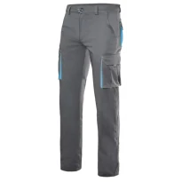 Pantalón bicolor de trabajo Elástico Multibolsillos Velilla 103024S