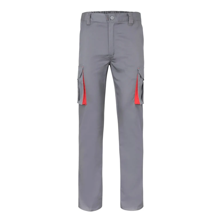 Pantalón bicolor de trabajo Elástico Multibolsillos Velilla 103024S