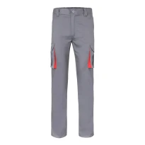 Pantalón bicolor de trabajo Elástico Multibolsillos Velilla 103024S