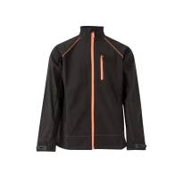 Chaqueta con cremallera larga bicolor de trabajo Softshell Elástico Multibolsillos Velilla 206001