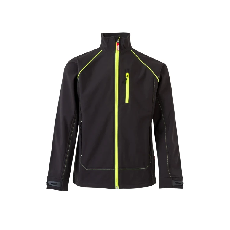 Chaqueta con cremallera larga bicolor de trabajo Softshell Elástico Multibolsillos Velilla 206001