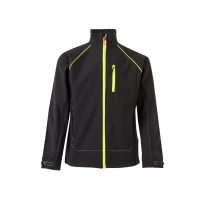 Chaqueta con cremallera larga bicolor de trabajo Softshell Elástico Multibolsillos Velilla 206001