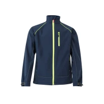 Chaqueta con cremallera larga bicolor de trabajo Softshell Elástico Multibolsillos Velilla 206001