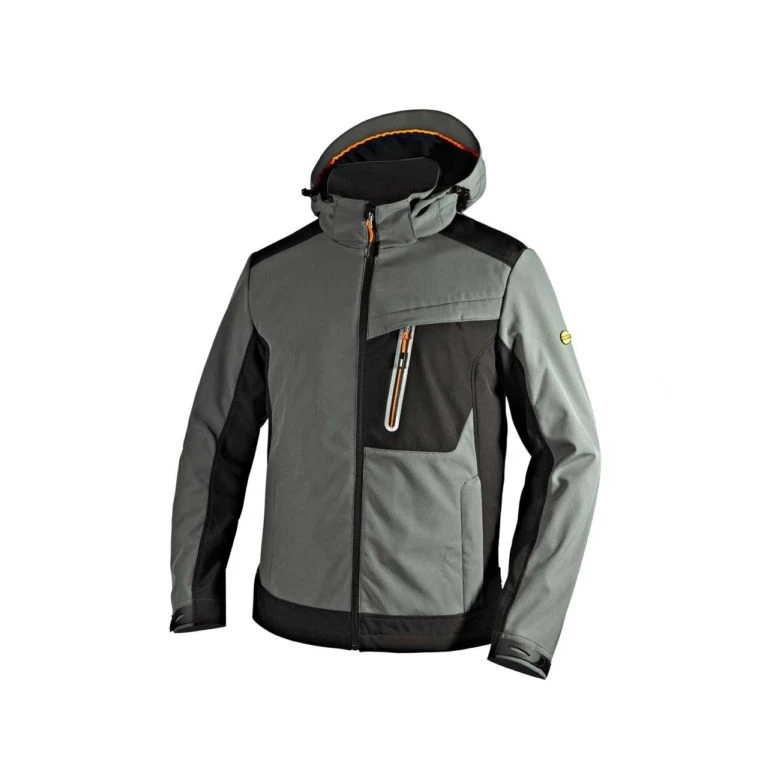 Liquidación total - Chaqueta de trabajo de Softshell Diadora Tech Carbon 702.175946 color gris oscuro Talla 4XL